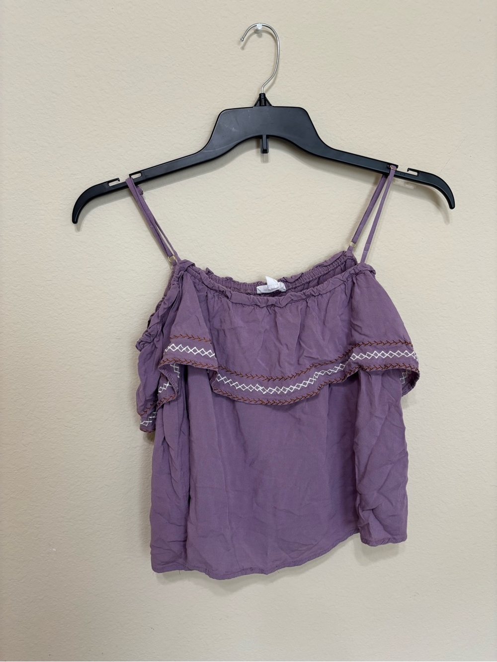 a'gaci Lavender Purple Ruffle Camisole